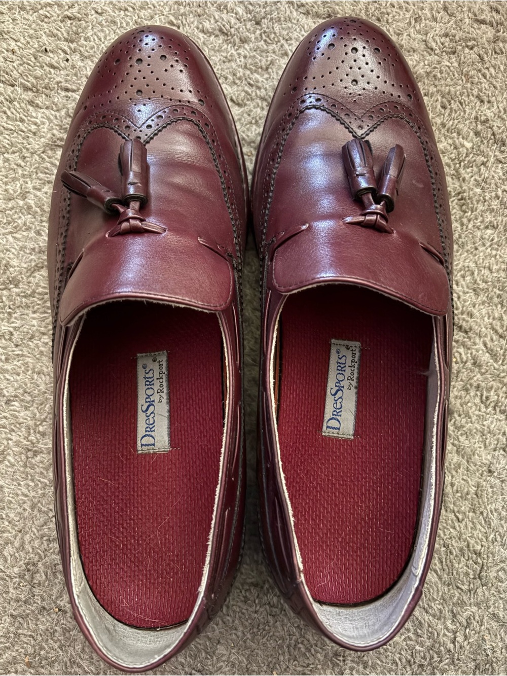 Vintage Rockport DresSports Cordouan Wing Tip Slip On Men’s Shoes